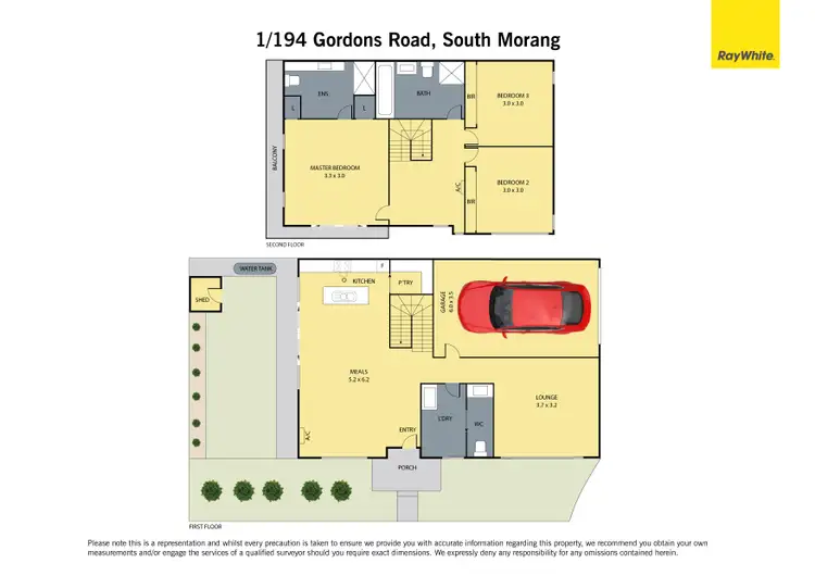 Floorplan of Homely unit listing, 1/194 Gordons Road, South Morang VIC 3752