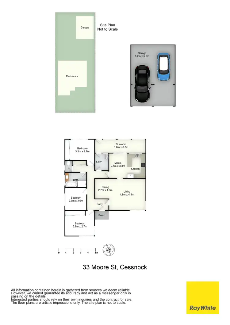 Floorplan of Homely house listing, 33 Moore Street, Cessnock NSW 2325