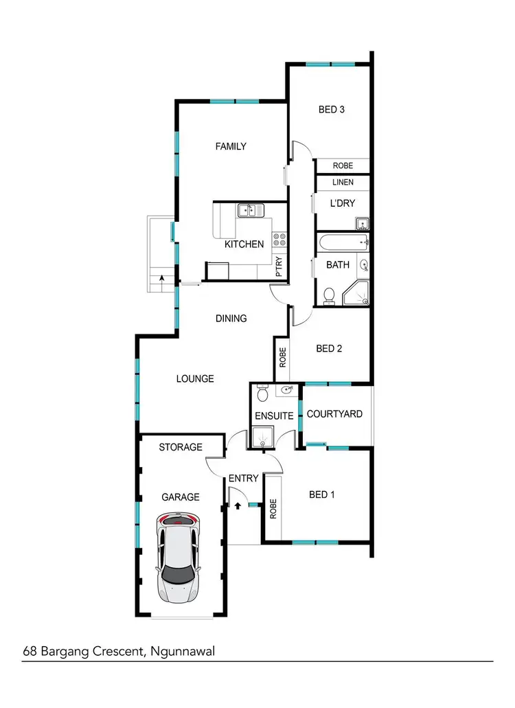 Floorplan of Homely house listing, 68 Bargang Crescent, Ngunnawal ACT 2913