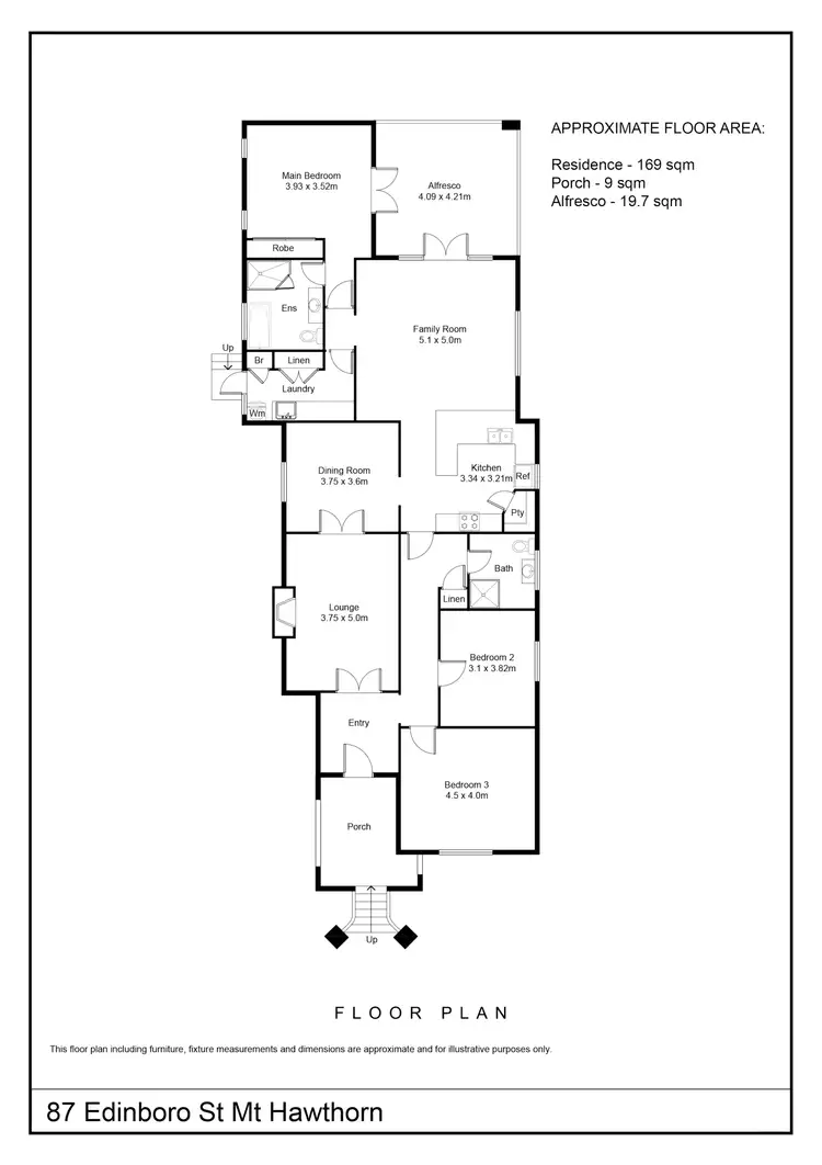 Floorplan of Homely house listing, 87 Edinboro Street, Mount Hawthorn WA 6016