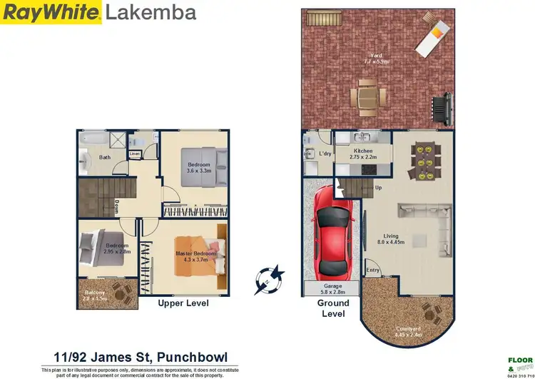 Floorplan of Homely townhouse listing, 11/92 James Street, Punchbowl NSW 2196