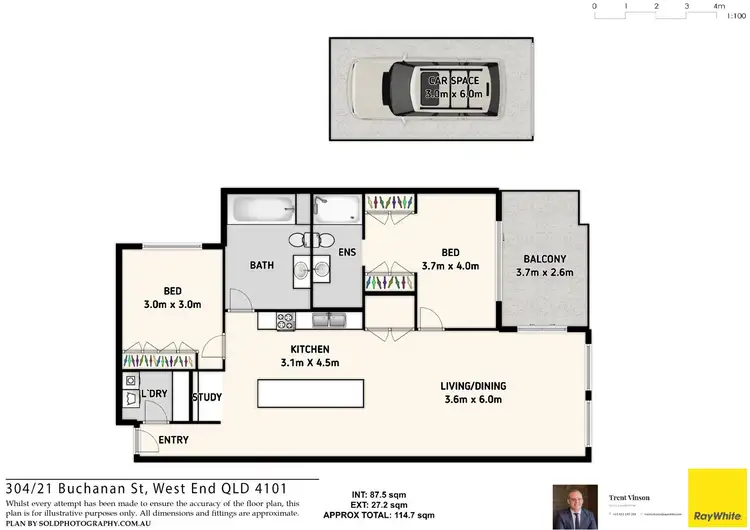 Floorplan of Homely unit listing, 304/21 Buchanan Street, West End QLD 4101