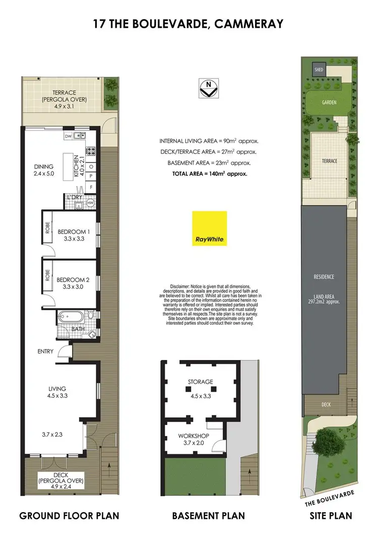Floorplan of Homely semi-detached listing, 17 The Boulevarde, Cammeray NSW 2062