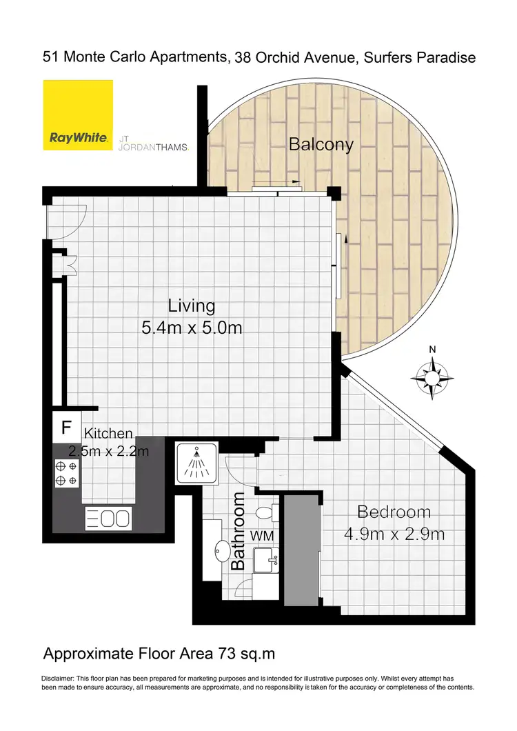 Floorplan of Homely apartment listing, 51/38 Orchid Avenue, Surfers Paradise QLD 4217