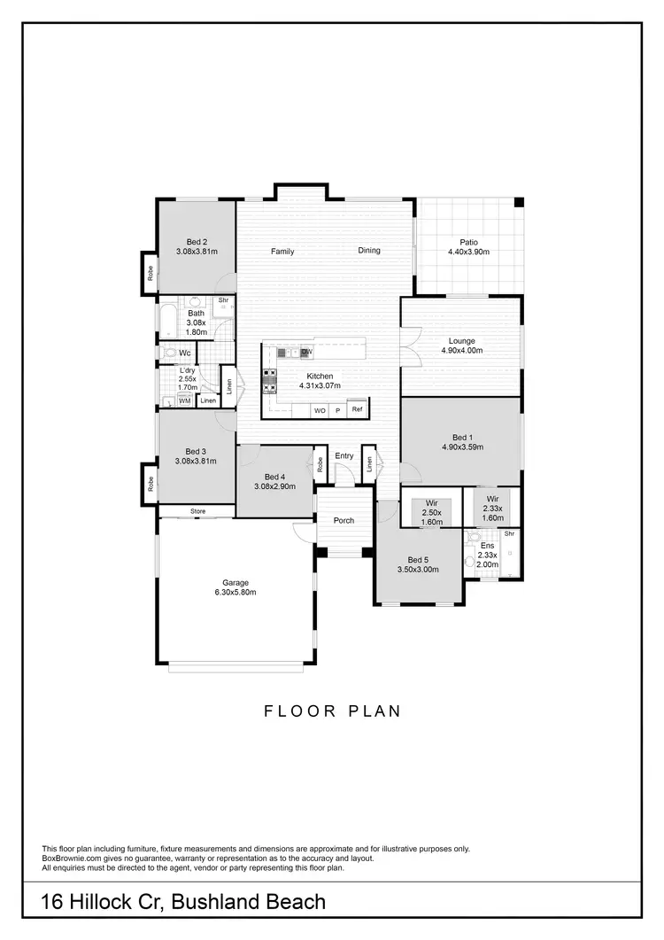 Floorplan of Homely house listing, 16 Hillock Crescent, Bushland Beach QLD 4818