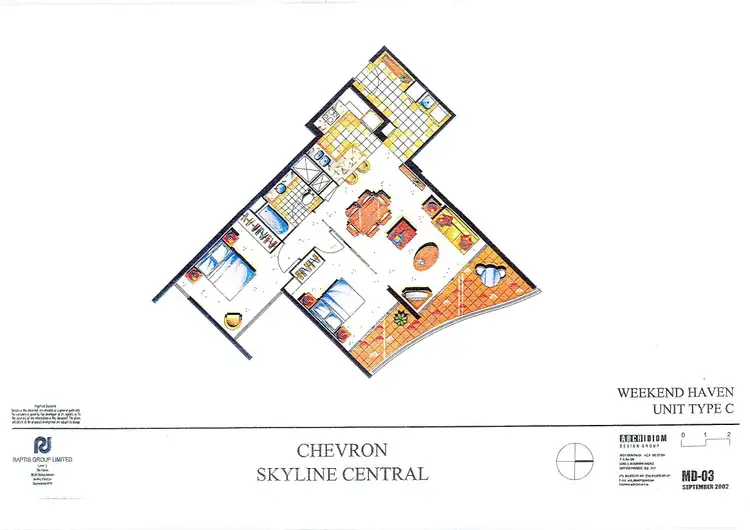 Floorplan of Homely apartment listing, 3075/23 Ferny Avenue, Surfers Paradise QLD 4217