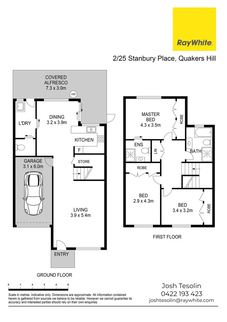 Floorplan of Homely townhouse listing, 2/25 Stanbury Place, Quakers Hill NSW 2763