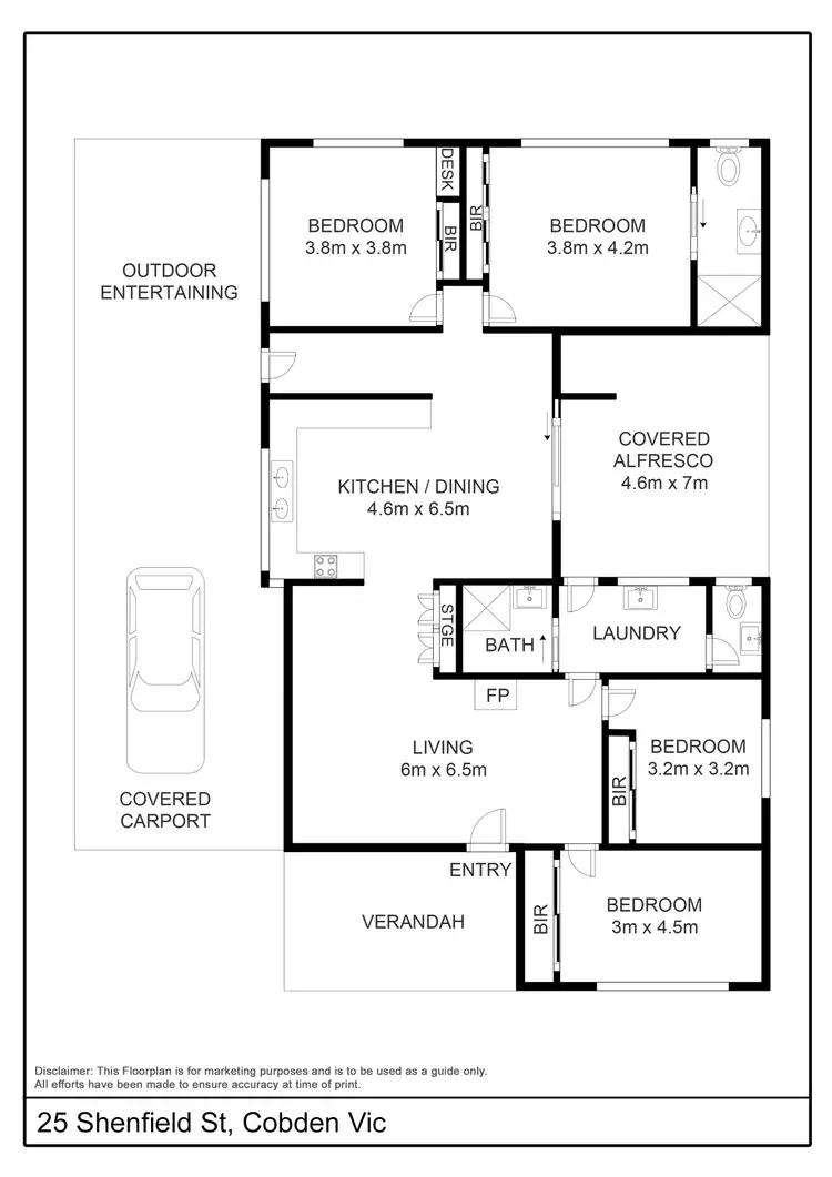 Floorplan of Homely house listing, 25 Shenfield Street, Cobden VIC 3266