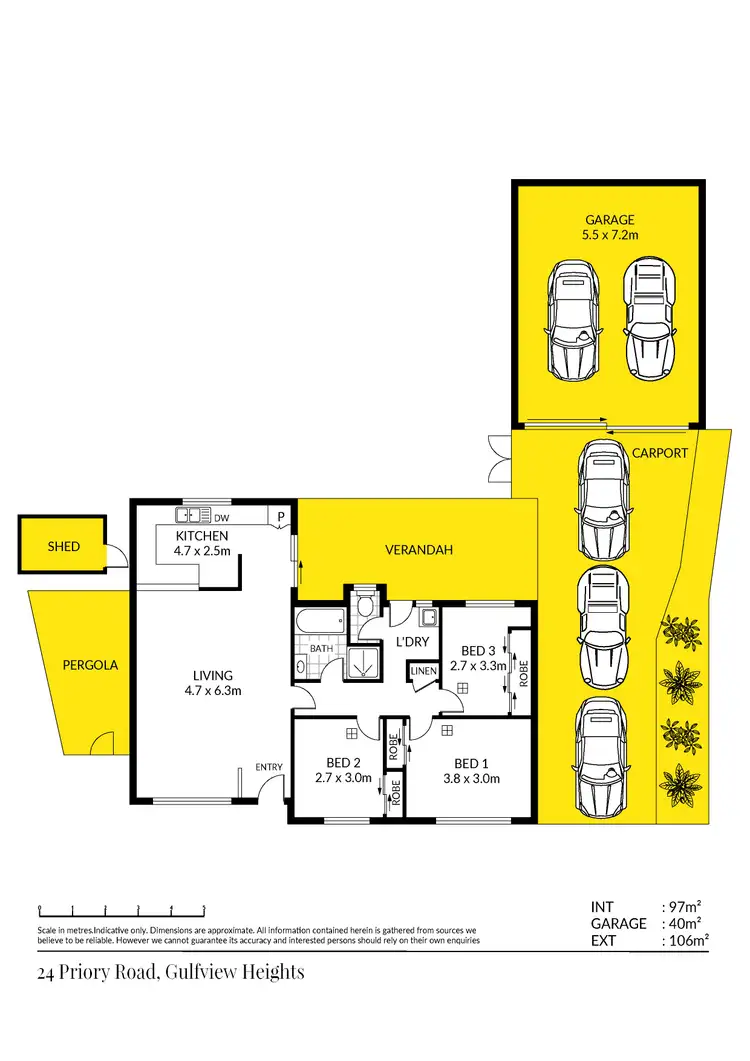 Floorplan of Homely house listing, 24 Priory Road, Gulfview Heights SA 5096