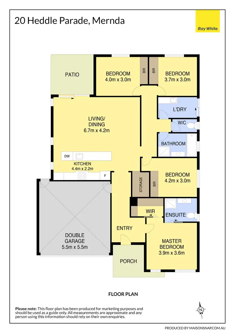 Floorplan of Homely house listing, 20 Heddle Parade, Mernda VIC 3754