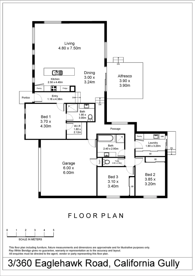 Floorplan of Homely house listing, 3/360 Eaglehawk Road, California Gully VIC 3556