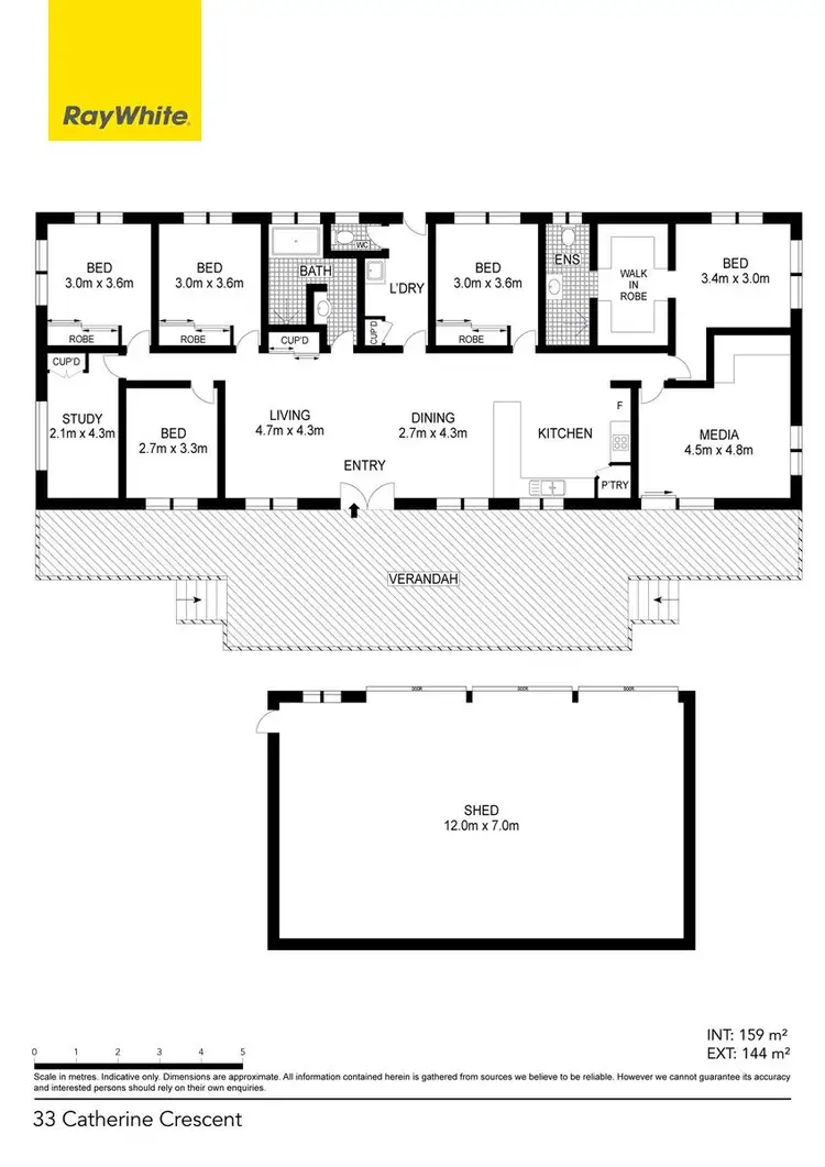 Floorplan of Homely house listing, 33 Catherine Crescent, Kingsthorpe QLD 4400