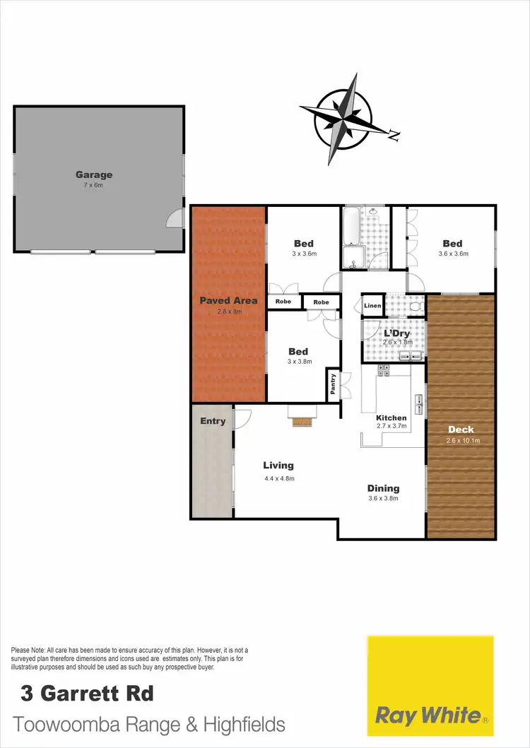 Floorplan of Homely house listing, 3 Garrett Street, Meringandan QLD 4352