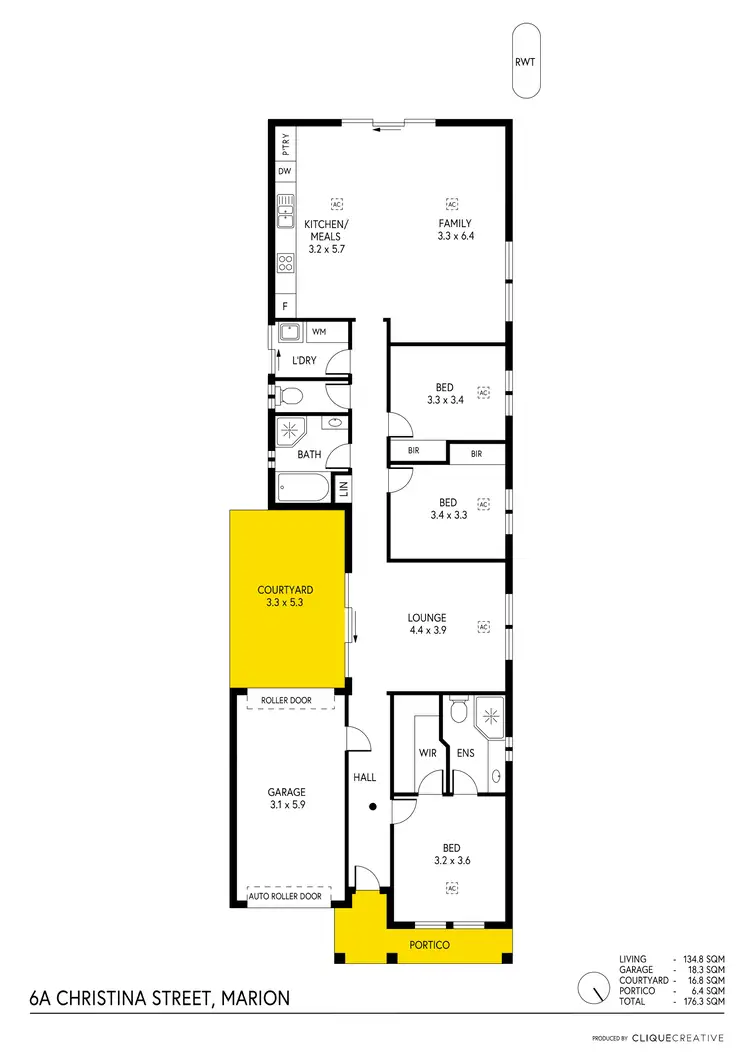Floorplan of Homely house listing, 6A Christina Street, Marion SA 5043