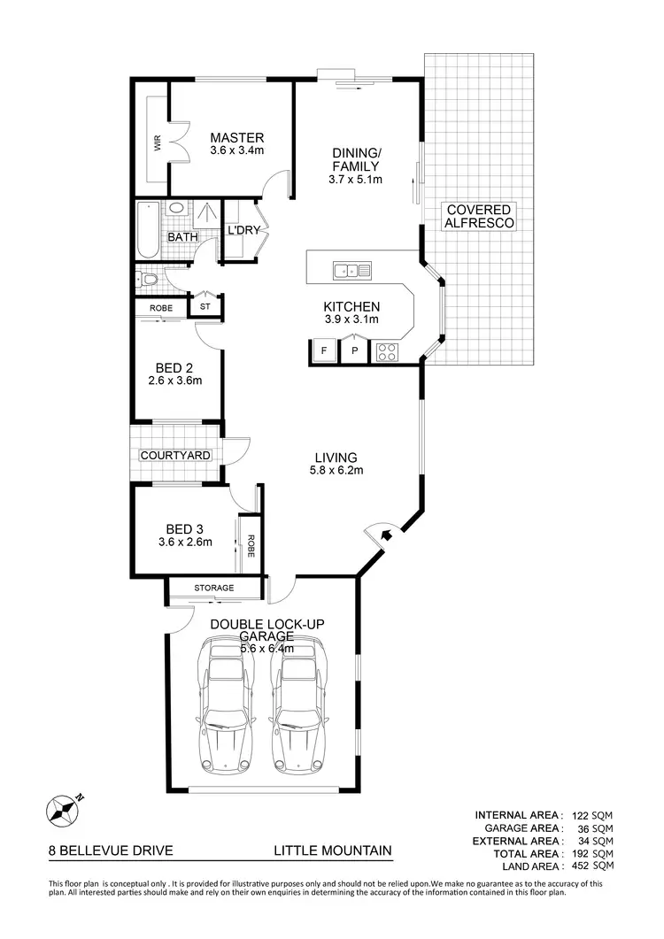 Floorplan of Homely house listing, 8 Bellevue Drive, Little Mountain QLD 4551