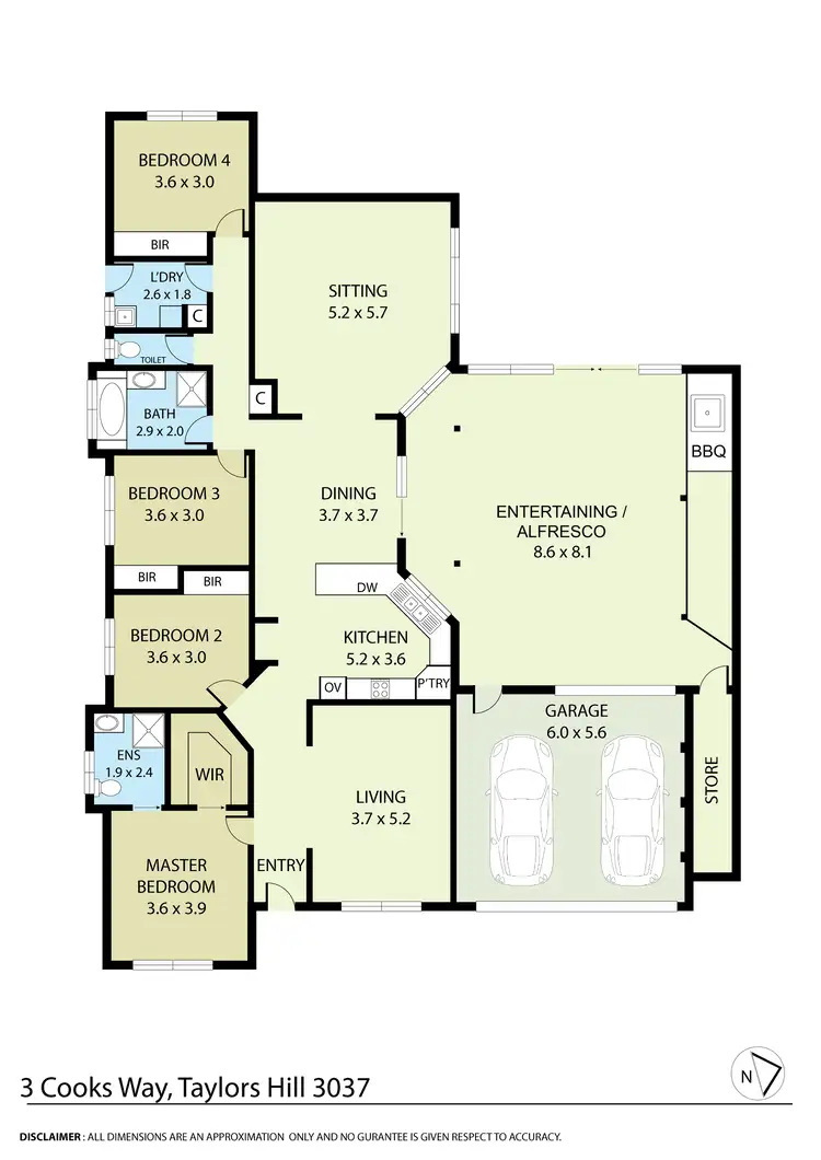 Floorplan of Homely house listing, 3 Cooks Way, Taylors Hill VIC 3037