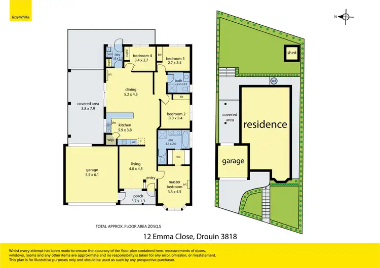 Floorplan of Homely house listing, 12 Emma Close, Drouin VIC 3818