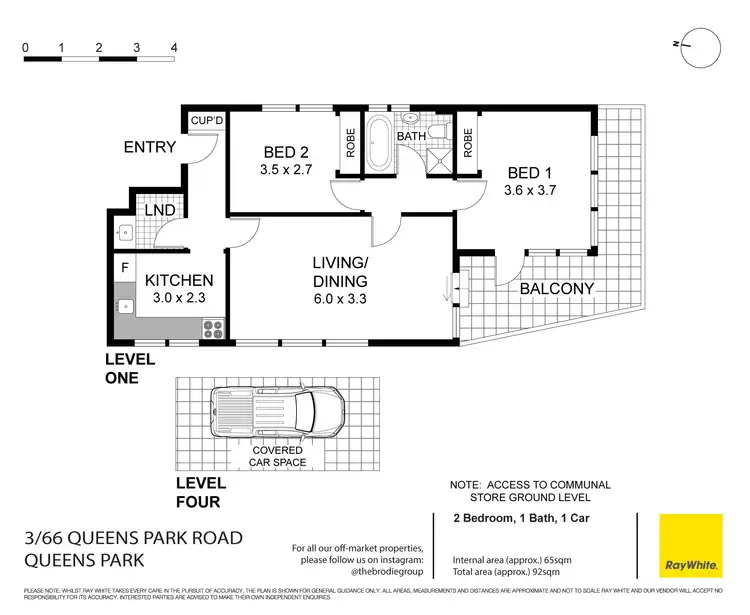 Floorplan of Homely apartment listing, 3/66 Queens Park Road, Queens Park NSW 2022