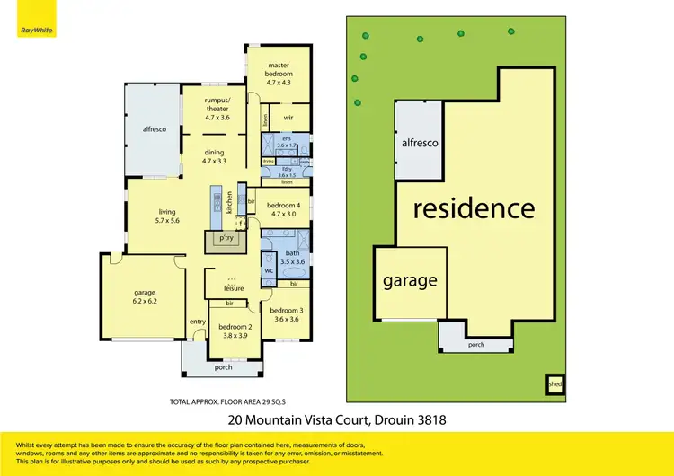 Floorplan of Homely house listing, 20 Mountain Vista Court, Drouin VIC 3818