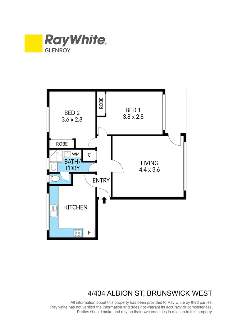Floorplan of Homely unit listing, 4/434 Albion Street, Brunswick West VIC 3055