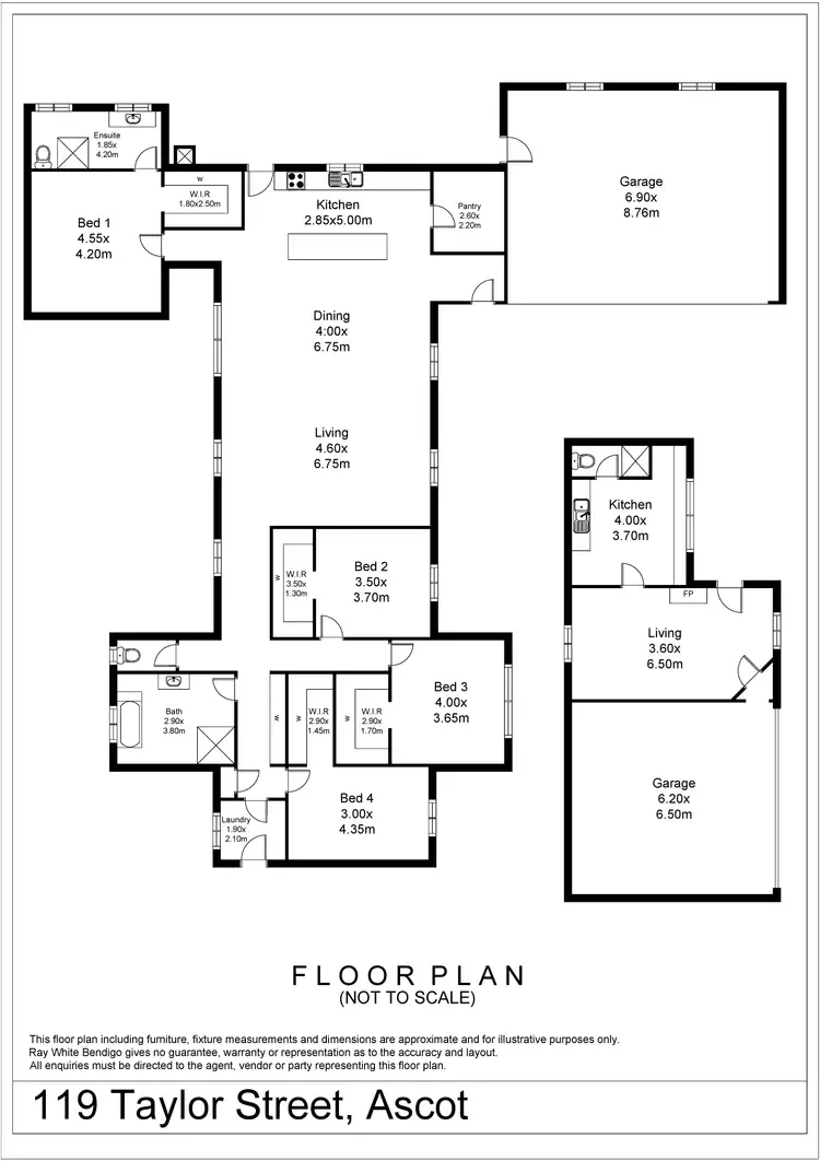 Floorplan of Homely house listing, 119 Taylor Street, Ascot VIC 3551