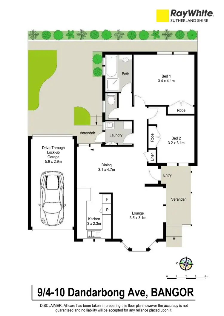 Floorplan of Homely villa listing, 9/4-10 Dandarbong Avenue, Bangor NSW 2234