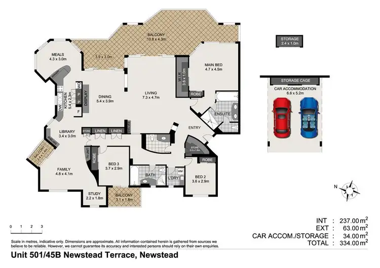 Floorplan of Homely apartment listing, 501/45B Newstead Terrace, Newstead QLD 4006