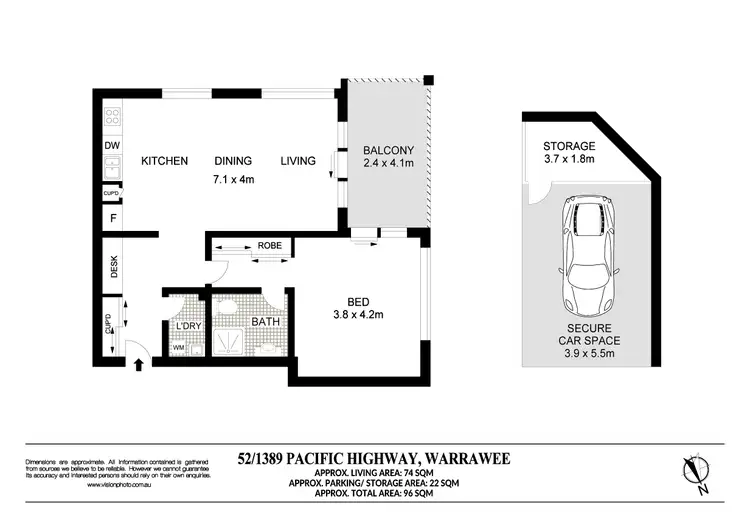 Floorplan of Homely apartment listing, 52/1389 Pacific Highway, Warrawee NSW 2074