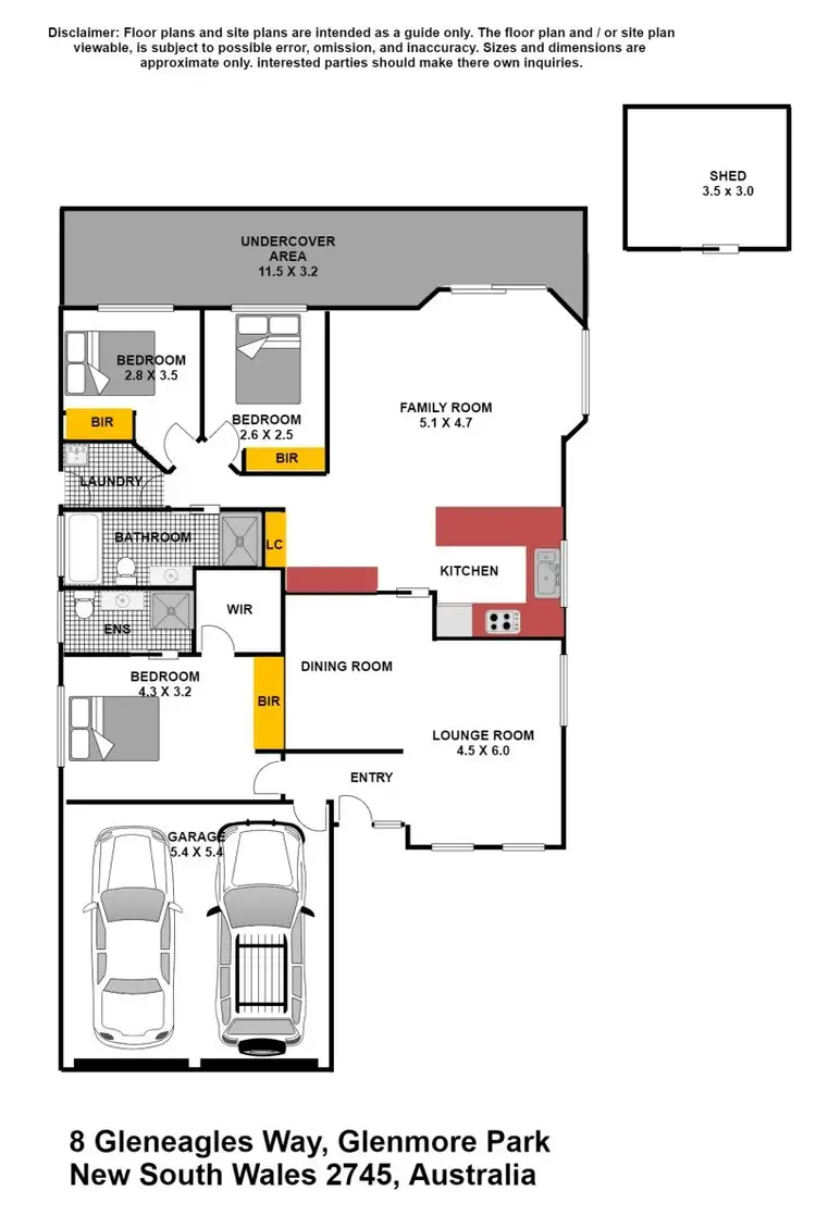 Floorplan of Homely house listing, 8 Gleneagles Way, Glenmore Park NSW 2745