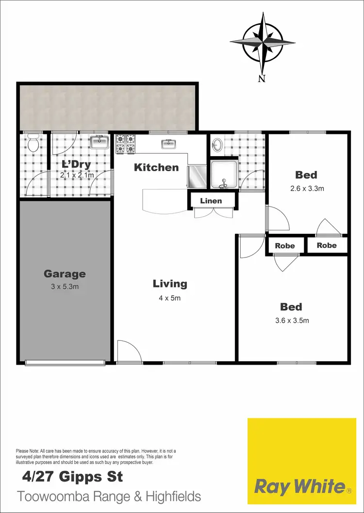 Floorplan of Homely unit listing, 4/27 Gipps Street, Drayton QLD 4350