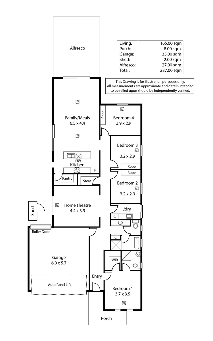 Floorplan of Homely house listing, 26 Freycinet Court, Seaford Rise SA 5169