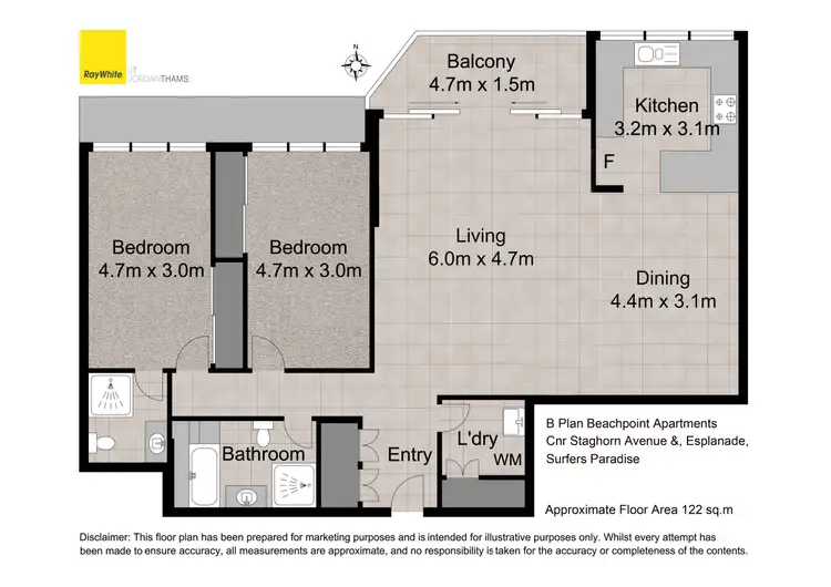 Floorplan of Homely apartment listing, 4B/3277 Surfers Paradise Boulevard, Surfers Paradise QLD 4217