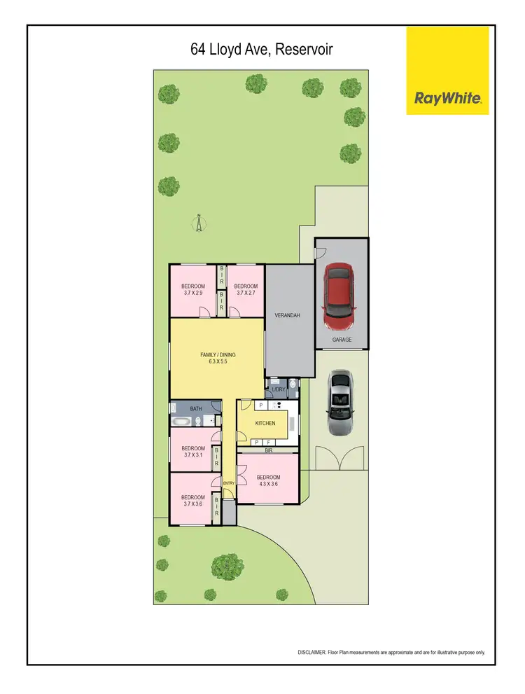 Floorplan of Homely house listing, 64 Lloyd Avenue, Reservoir VIC 3073