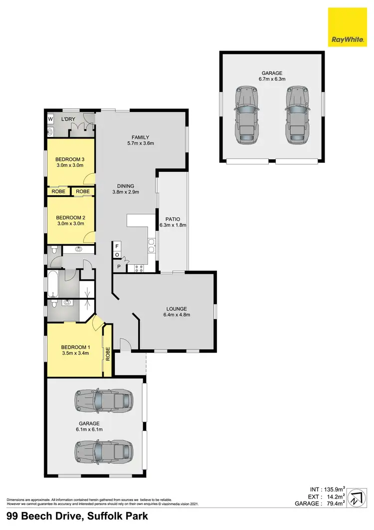 Floorplan of Homely house listing, 99 Beech Drive, Suffolk Park NSW 2481