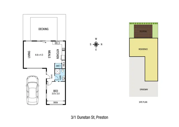 Floorplan of Homely unit listing, 3/1 Dunstan Street, Preston VIC 3072