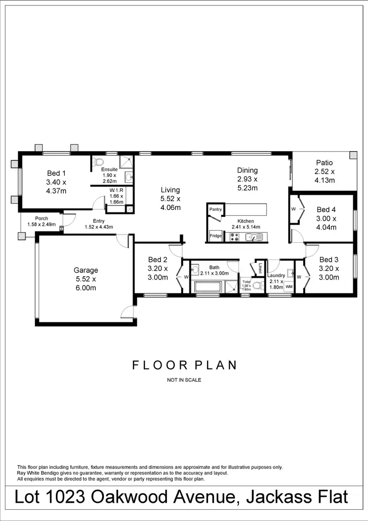 Floorplan of Homely house listing, Lot 1023 Oakwood Avenue, Jackass Flat VIC 3556