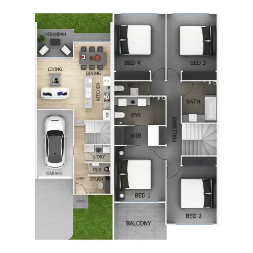 Floorplan of Homely townhouse listing, 3/2 Prince Street, Annerley QLD 4103