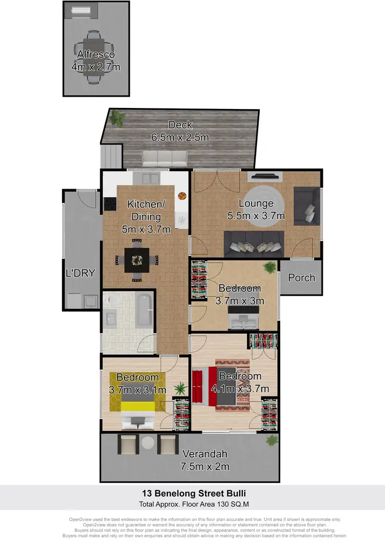 Floorplan of Homely house listing, 13 Benelong Street, Bulli NSW 2516