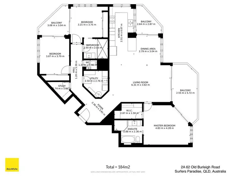 Floorplan of Homely apartment listing, 2A/62 Old Burleigh Road, Surfers Paradise QLD 4217