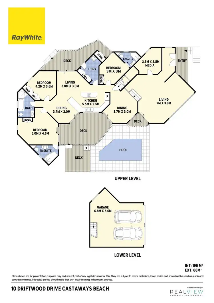 Floorplan of Homely house listing, 10 Driftwood Drive, Castaways Beach QLD 4567
