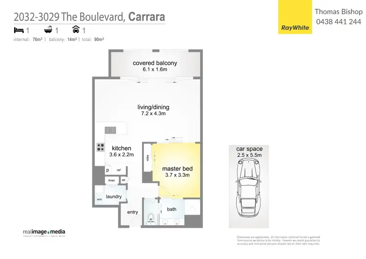 Floorplan of Homely apartment listing, 2032/3029 The Boulevard, Carrara QLD 4211