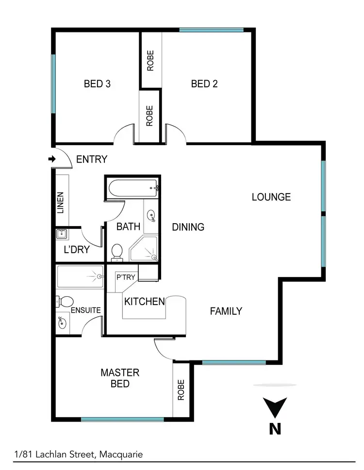 Floorplan of Homely house listing, 1/81 Lachlan Street, Macquarie ACT 2614