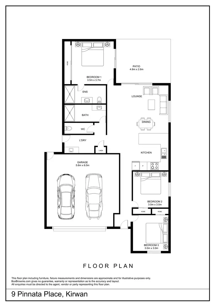 Floorplan of Homely house listing, 9 Pinnata Place, Kirwan QLD 4817