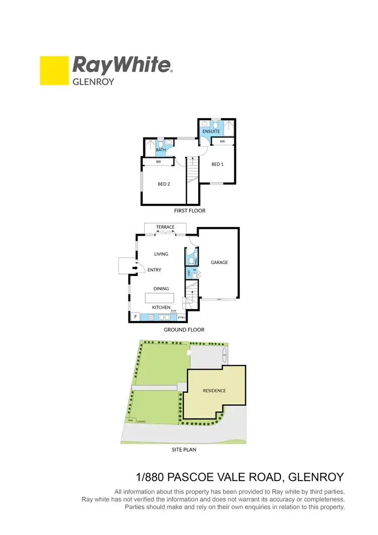 Floorplan of Homely townhouse listing, 1/880 Pascoe Vale Road, Glenroy VIC 3046