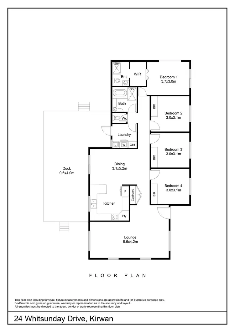 Floorplan of Homely house listing, 24 Whitsunday Drive, Kirwan QLD 4817