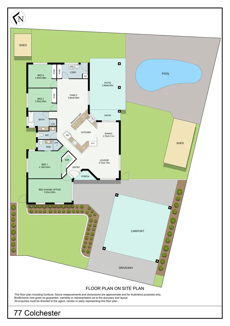 Floorplan of Homely house listing, 77 Colchester Crescent, Kirwan QLD 4817