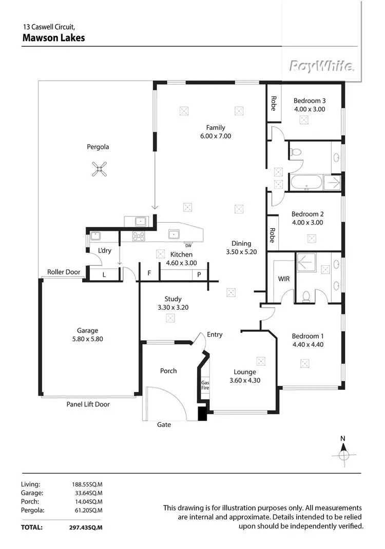 Floorplan of Homely house listing, 13 Caswell Circuit, Mawson Lakes SA 5095