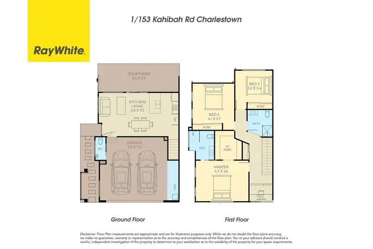 Floorplan of Homely townhouse listing, 1/153 Kahibah Road, Kahibah NSW 2290