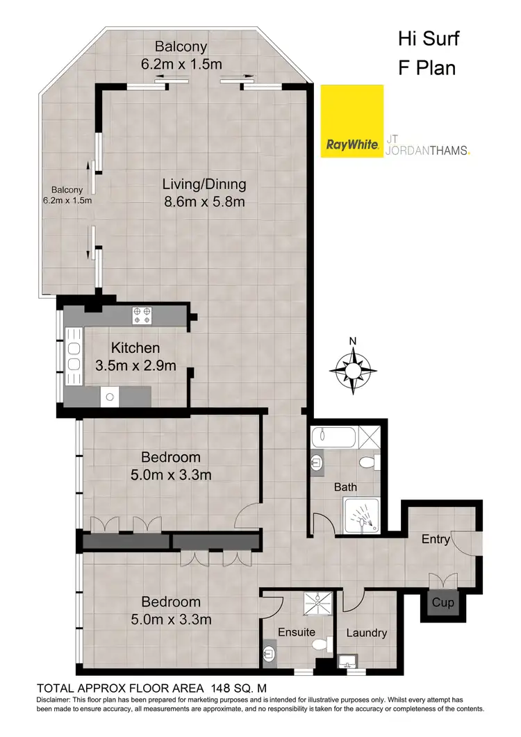 Floorplan of Homely apartment listing, 10F/150 The Esplanade, Surfers Paradise QLD 4217