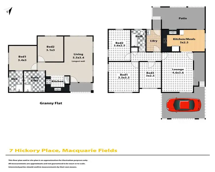 Floorplan of Homely house listing, 7 Hickory Place, Macquarie Fields NSW 2564